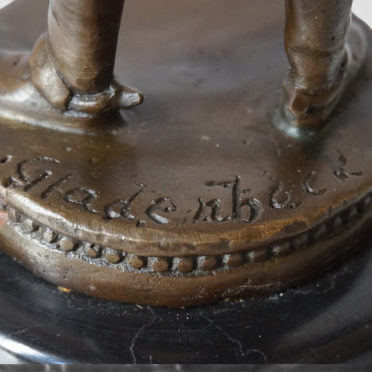 Napoleon Bonaparte bronze sculpture signed Gladenbeck