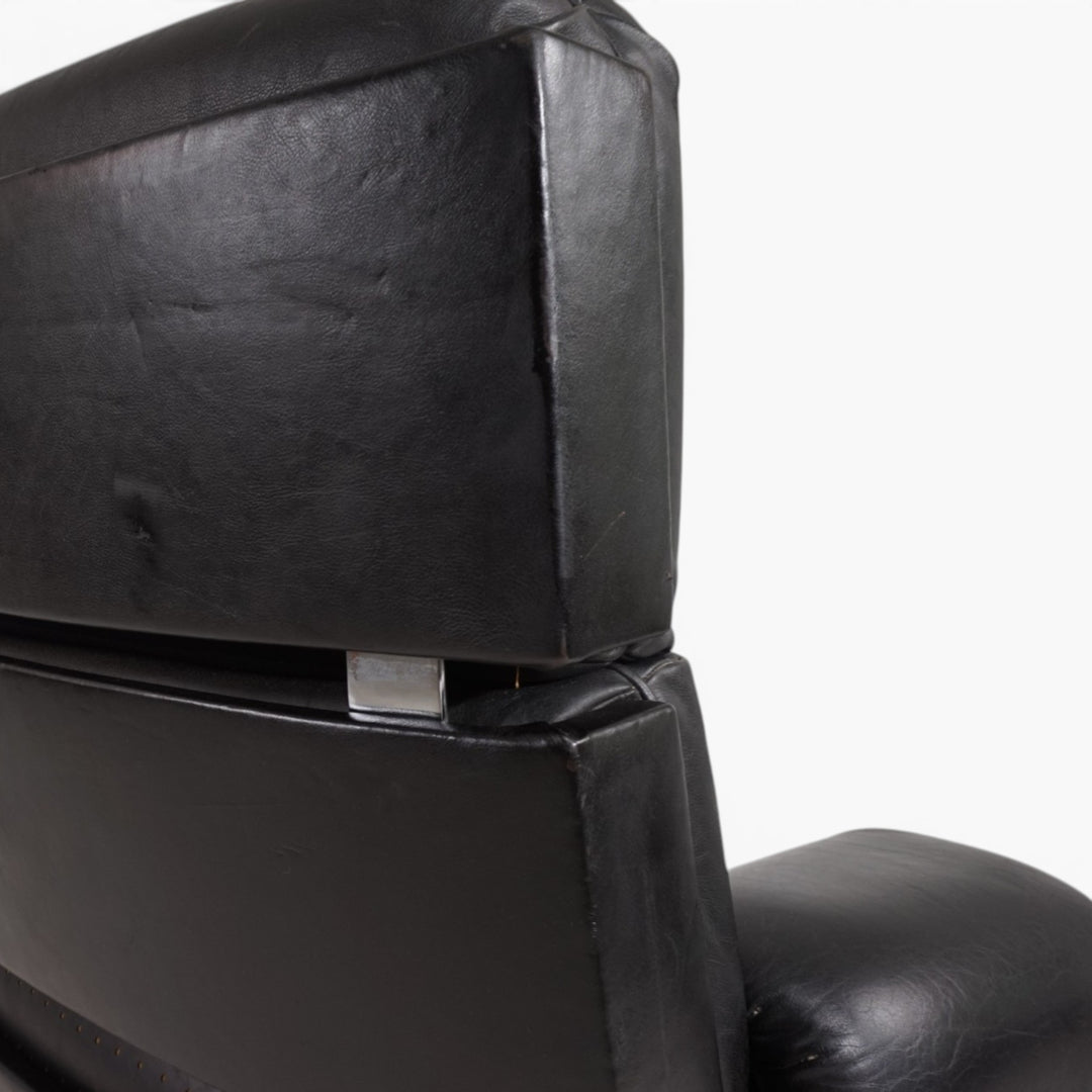Howard Keith Kohinoor Ledersessel mit Ottoman für HK Furniture, 1970