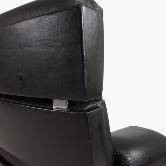 Howard Keith Kohinoor Ledersessel mit Ottoman für HK Furniture, 1970