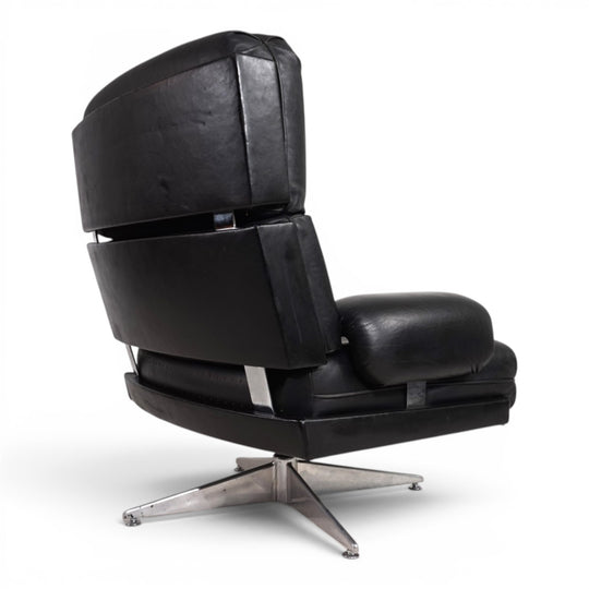 Howard Keith Kohinoor Ledersessel mit Ottoman für HK Furniture, 1970