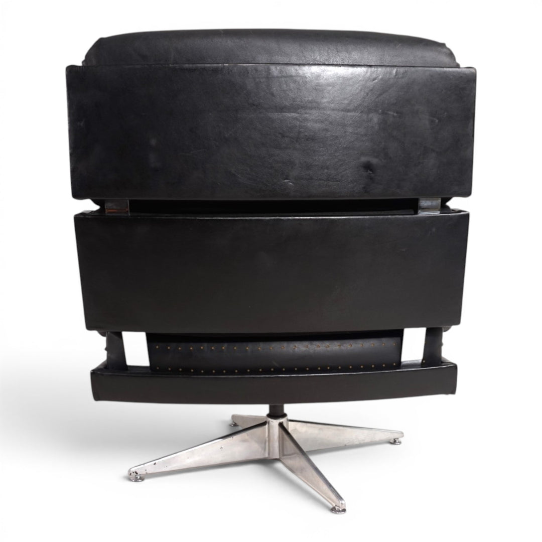 Howard Keith Kohinoor Ledersessel mit Ottoman für HK Furniture, 1970