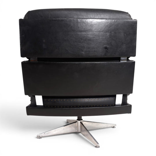 Howard Keith Kohinoor Ledersessel mit Ottoman für HK Furniture, 1970