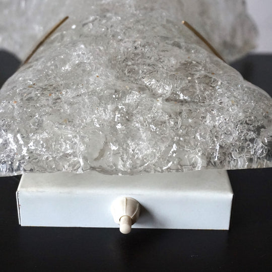 Hillebrand Murano Eisglas Wandlampe von Egon Hillebrand, 1960