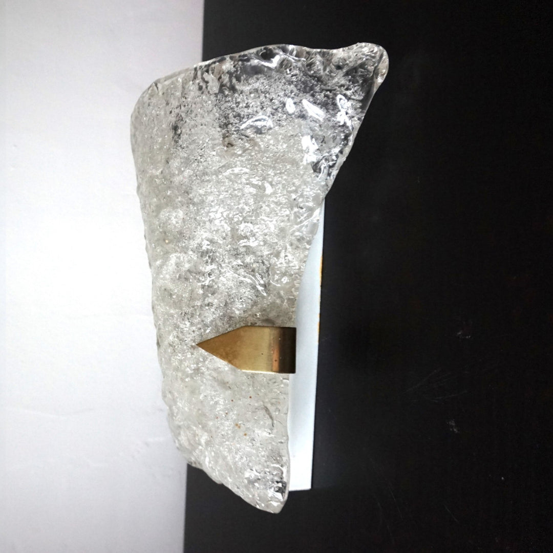 Hillebrand Murano Eisglas Wandlampe von Egon Hillebrand, 1960