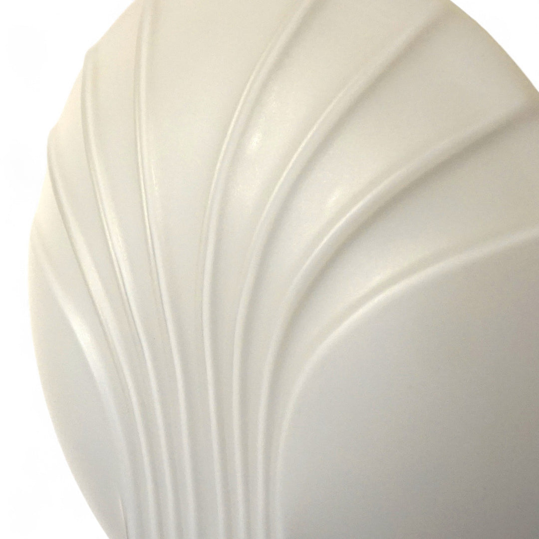 2er Set Hillebrand Art Deco Muschel Opalglas Wandlampen, 1960