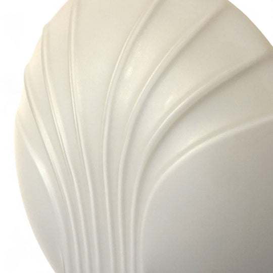 2er Set Hillebrand Art Deco Muschel Opalglas Wandlampen, 1960