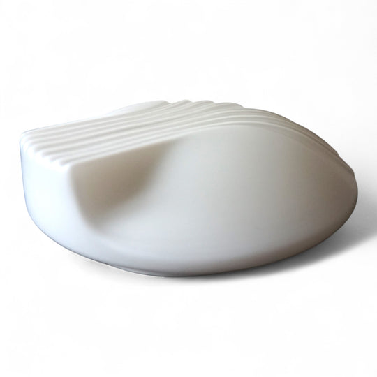 2er Set Hillebrand Art Deco Muschel Opalglas Wandlampen, 1960