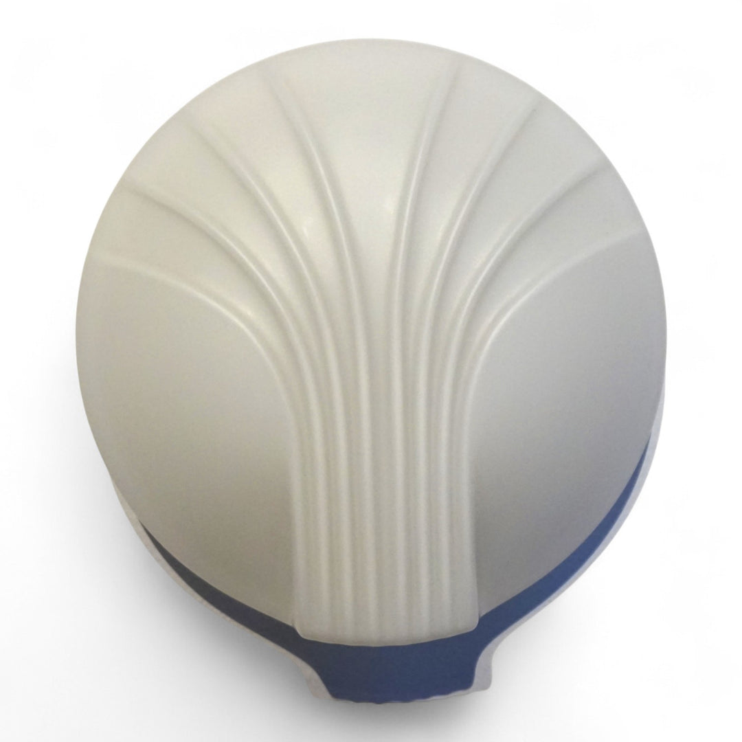 2er Set Hillebrand Art Deco Muschel Opalglas Wandlampen, 1960