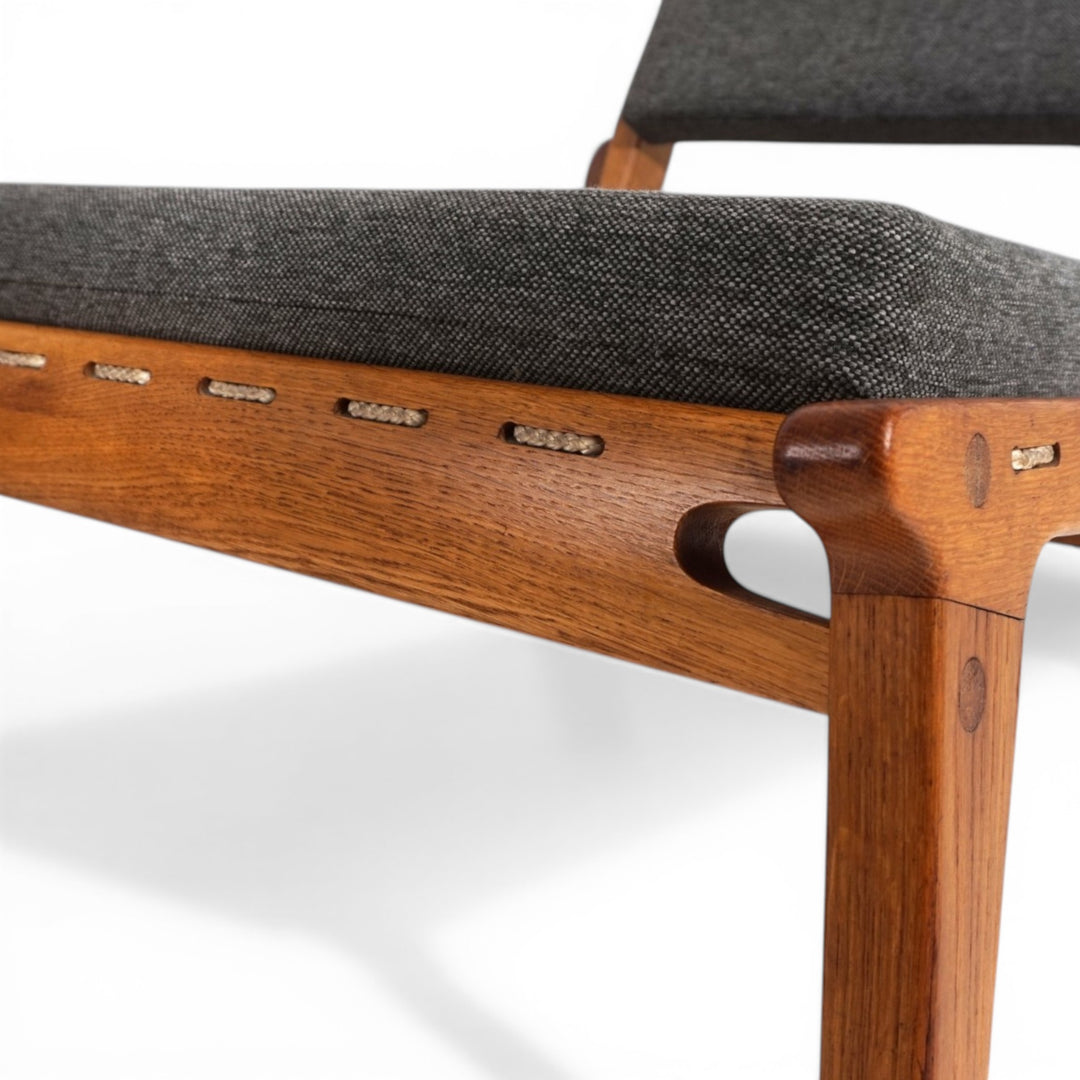 Loungesessel Hunting Chair mit Ottoman PGH Erzgebirgisches Kunsthandwerk von Heinz Heger, 1960