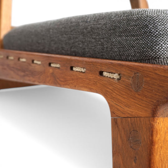 Loungesessel Hunting Chair mit Ottoman PGH Erzgebirgisches Kunsthandwerk von Heinz Heger, 1960