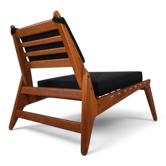 Hunting Chair mit Ottoman Loungesessel von Heinz Heger für PGH Annaberg, 1960