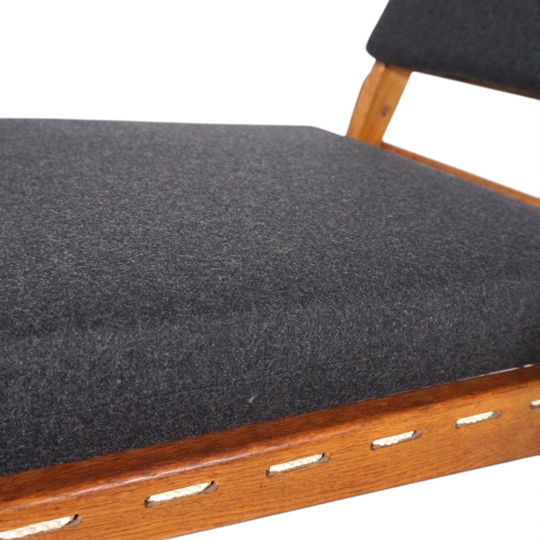 Hunting Chair mit Ottoman Loungesessel von Heinz Heger für PGH Annaberg, 1960