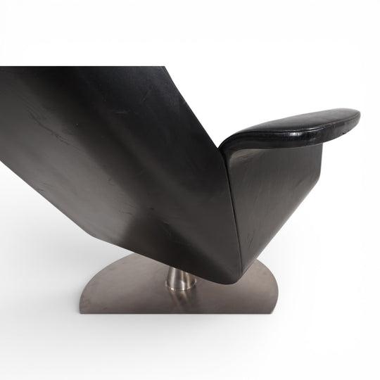 Kaufeld Siesta 62 Leder Loungesessel von Jacques Brule, 1960