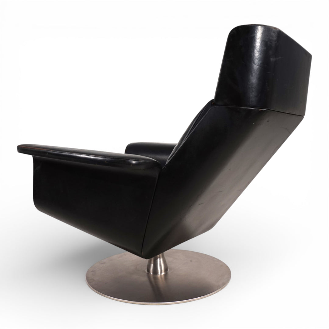 Kaufeld Siesta 62 Leder Loungesessel von Jacques Brule, 1960