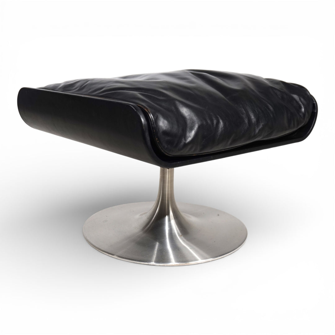 Kaufeld Siesta 62 Leder Loungesessel von Jacques Brule, 1960