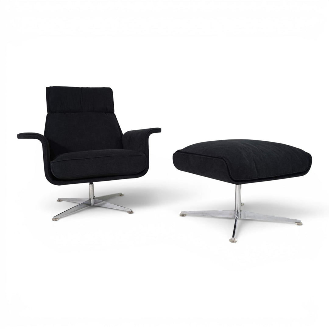 Kaufeld Siesta 62 Loungesessel mit Ottoman von Jacques Brule, 1960