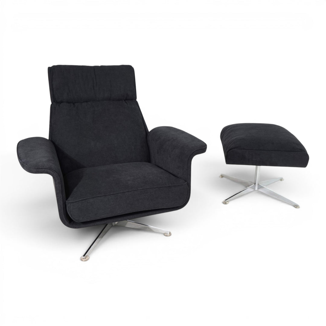 Kaufeld Siesta 62 Loungesessel mit Ottoman von Jacques Brule, 1960