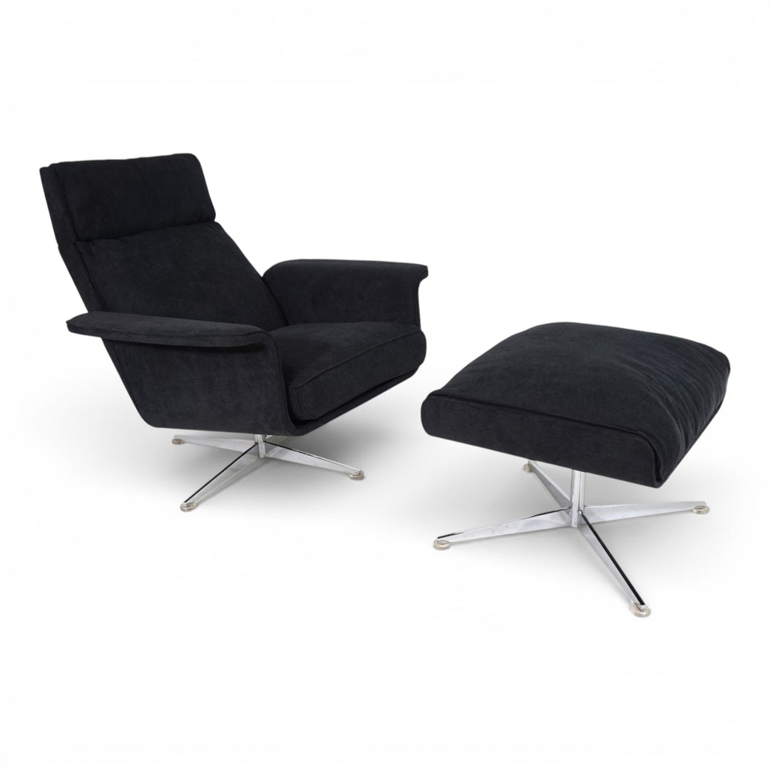 Kaufeld Siesta 62 Loungesessel mit Ottoman von Jacques Brule, 1960
