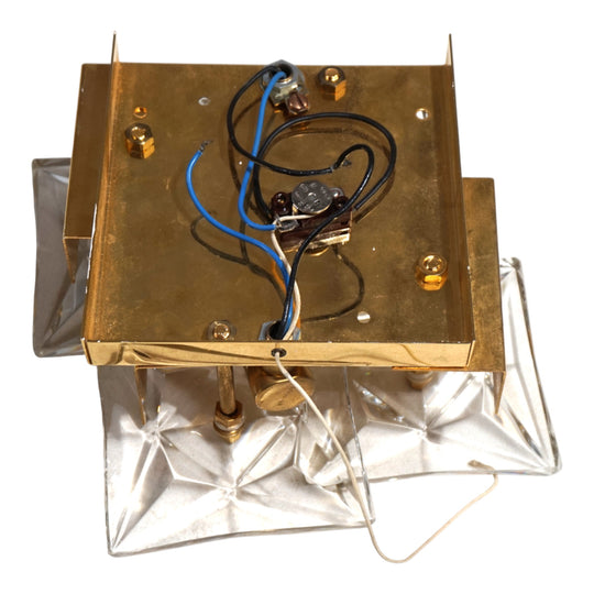 2er Set Kinkeldey Hollywood Regency Kristall Wandlampen, 1970