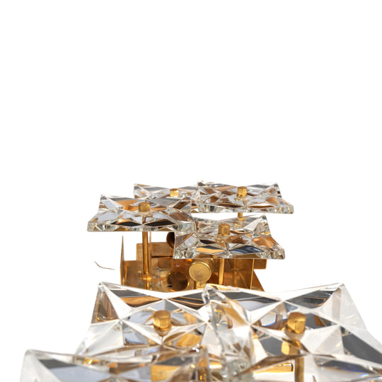 2er Set Kinkeldey Hollywood Regency Kristall Wandlampen, 1970