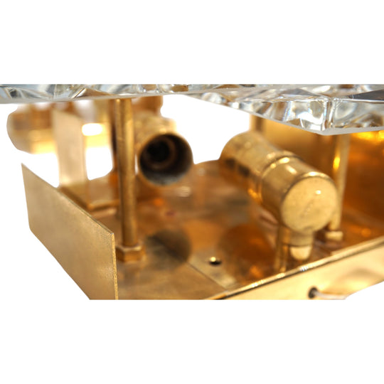 2er Set Kinkeldey Hollywood Regency Kristall Wandlampen, 1970