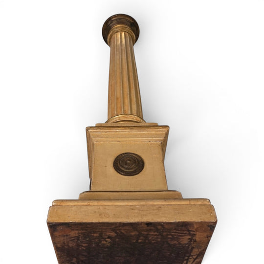 Antiker skulpturaler Kirchenleuchter aus Holz, 1860