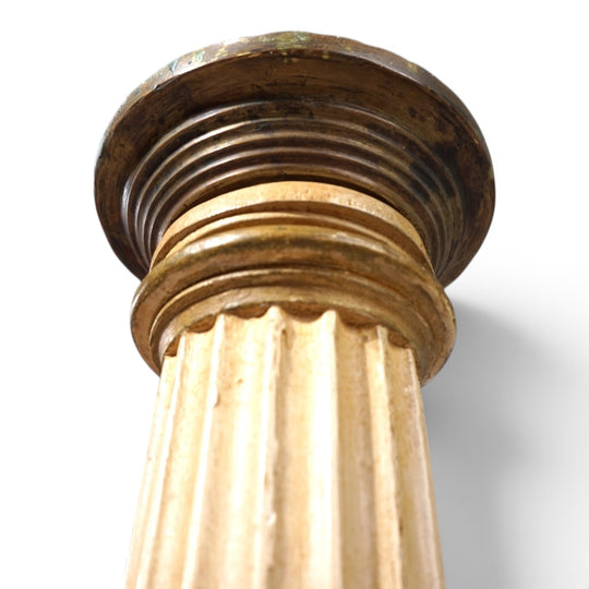 Antiker skulpturaler Kirchenleuchter aus Holz, 1860