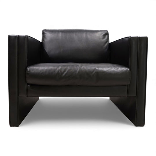 Knoll Studio Line Leder Clubsessel von Jürgen Lange, 1970