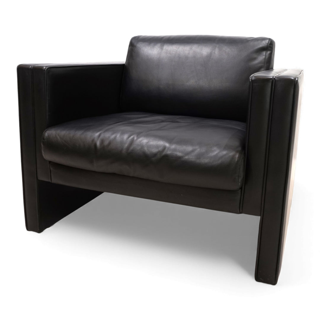 Knoll Studio Line Leder Clubsessel von Jürgen Lange, 1970