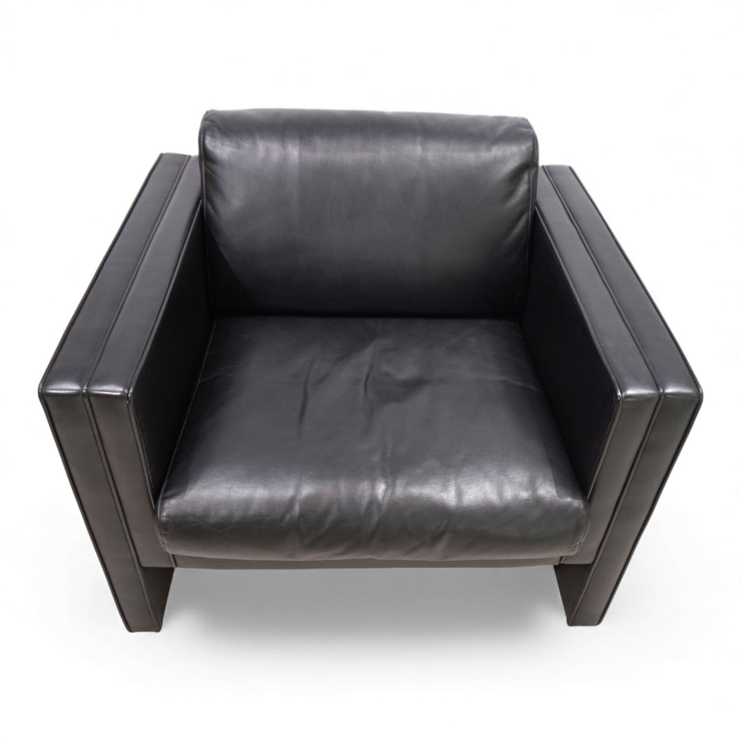 Knoll Studio Line Leder Clubsessel von Jürgen Lange, 1970