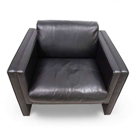 Knoll Studio Line Leder Clubsessel von Jürgen Lange, 1970