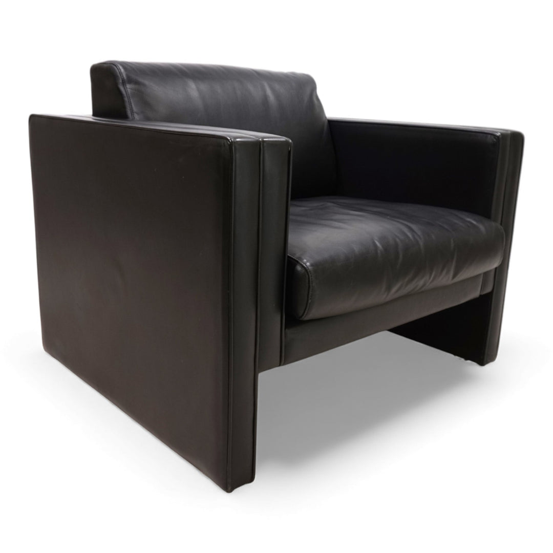 Knoll Studio Line Leder Clubsessel von Jürgen Lange, 1970