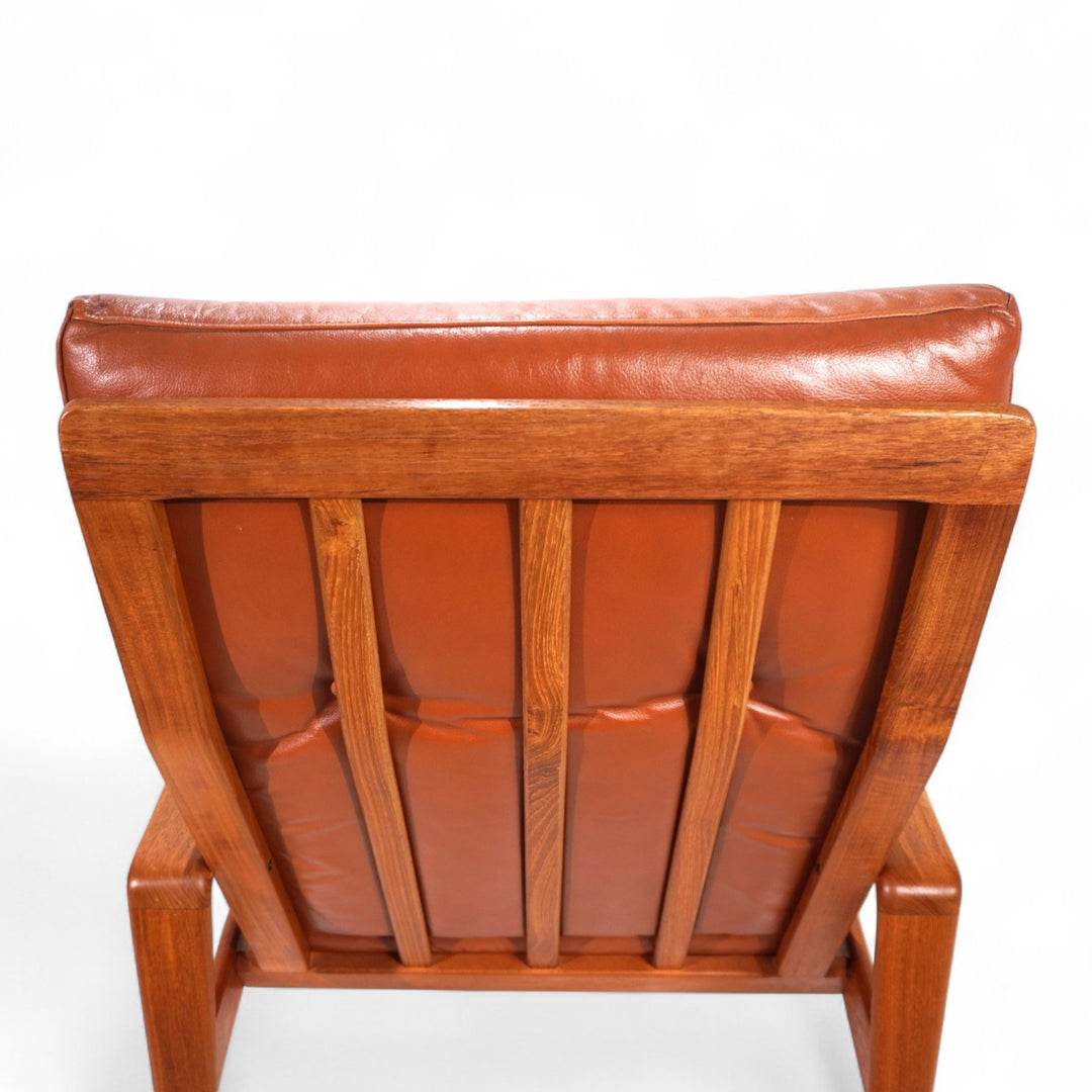 Komfort Teak Leder Loungesessel von Arne Wahl Iversen, 1960