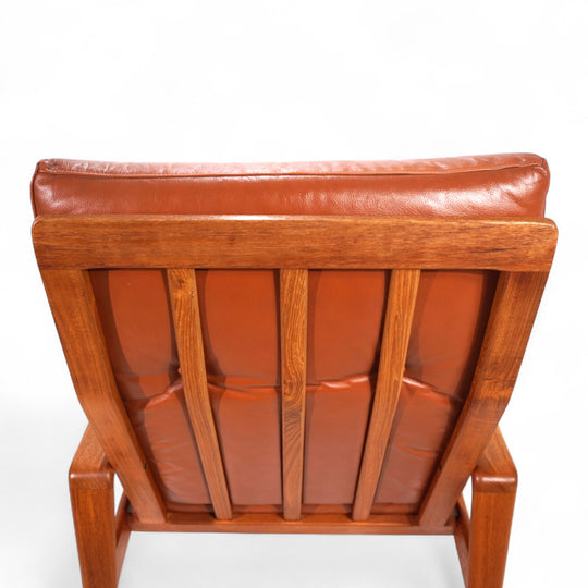Komfort Teak Leder Loungesessel von Arne Wahl Iversen, 1960
