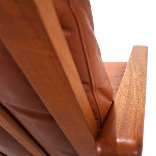 Komfort Teak Leder Loungesessel von Arne Wahl Iversen, 1960