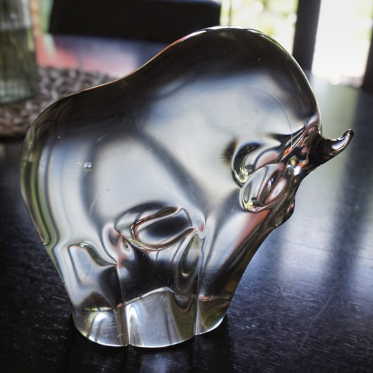 Livio Seguso Murano Stier Glas Skulptur, 1970