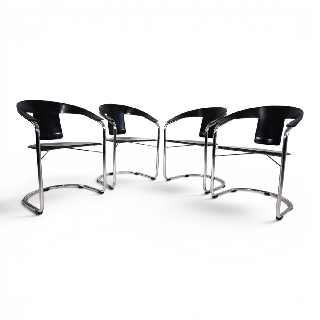 4er Set Esszimmerstühle von A. Rizzatto für Lo Studio