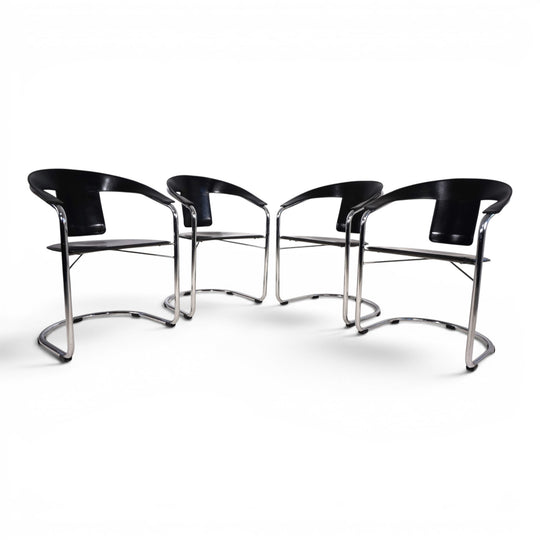 4er Set Esszimmerstühle von A. Rizzatto für Lo Studio