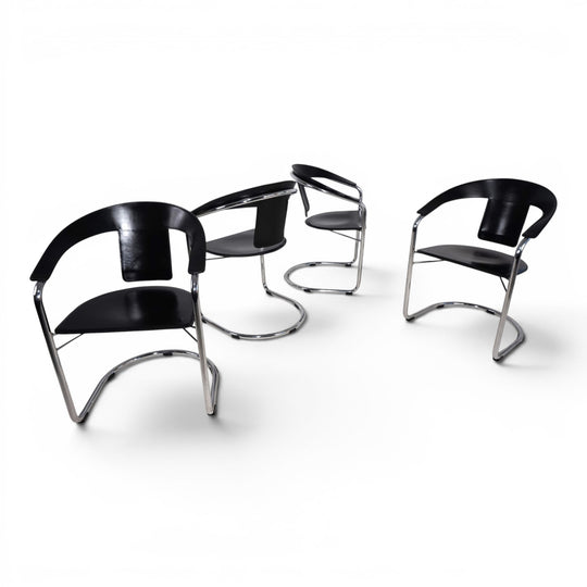 4er Set Esszimmerstühle von A. Rizzatto für Lo Studio