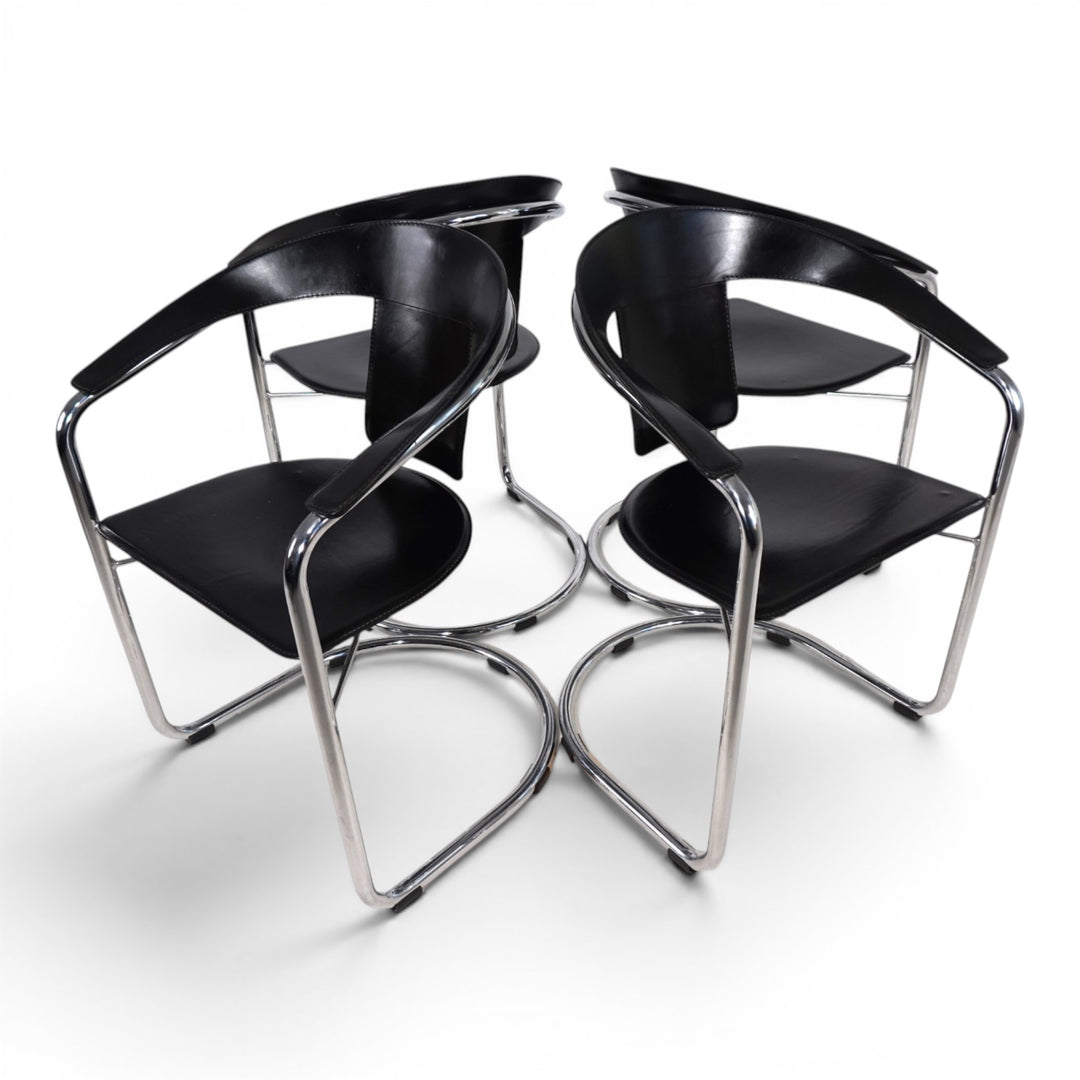 4er Set Esszimmerstühle von A. Rizzatto für Lo Studio