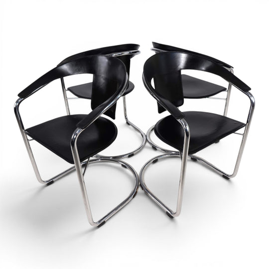 4er Set Esszimmerstühle von A. Rizzatto für Lo Studio