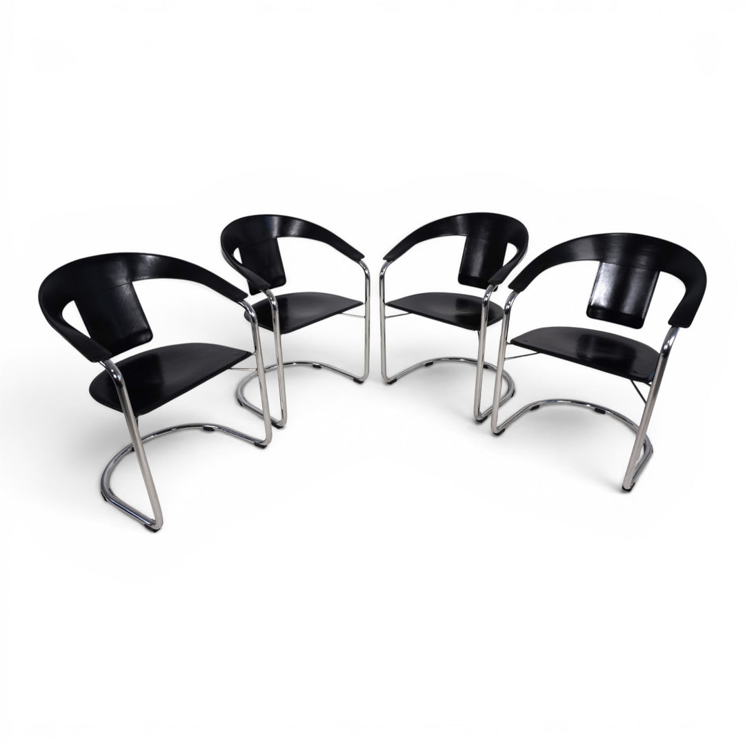 4er Set Esszimmerstühle von A. Rizzatto für Lo Studio