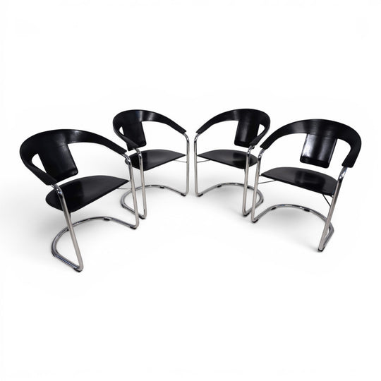 4er Set Esszimmerstühle von A. Rizzatto für Lo Studio