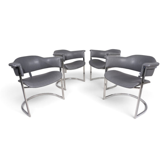4er Set Esszimmerstühle von Vittorio Introini für Mario Sabot, 1970