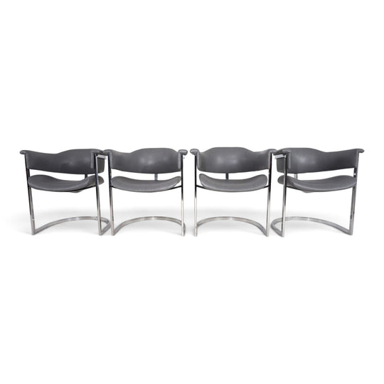 4er Set Esszimmerstühle von Vittorio Introini für Mario Sabot, 1970