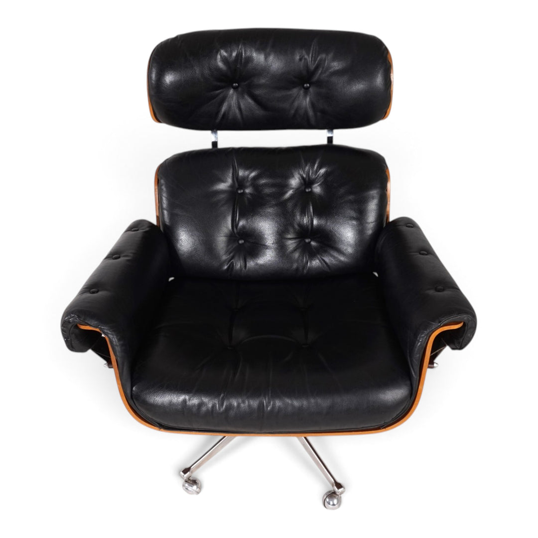 Martin Stoll leather lounge chair for Stoll Giroflex, 1960