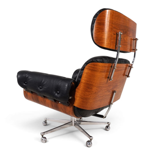 Martin Stoll leather lounge chair for Stoll Giroflex, 1960