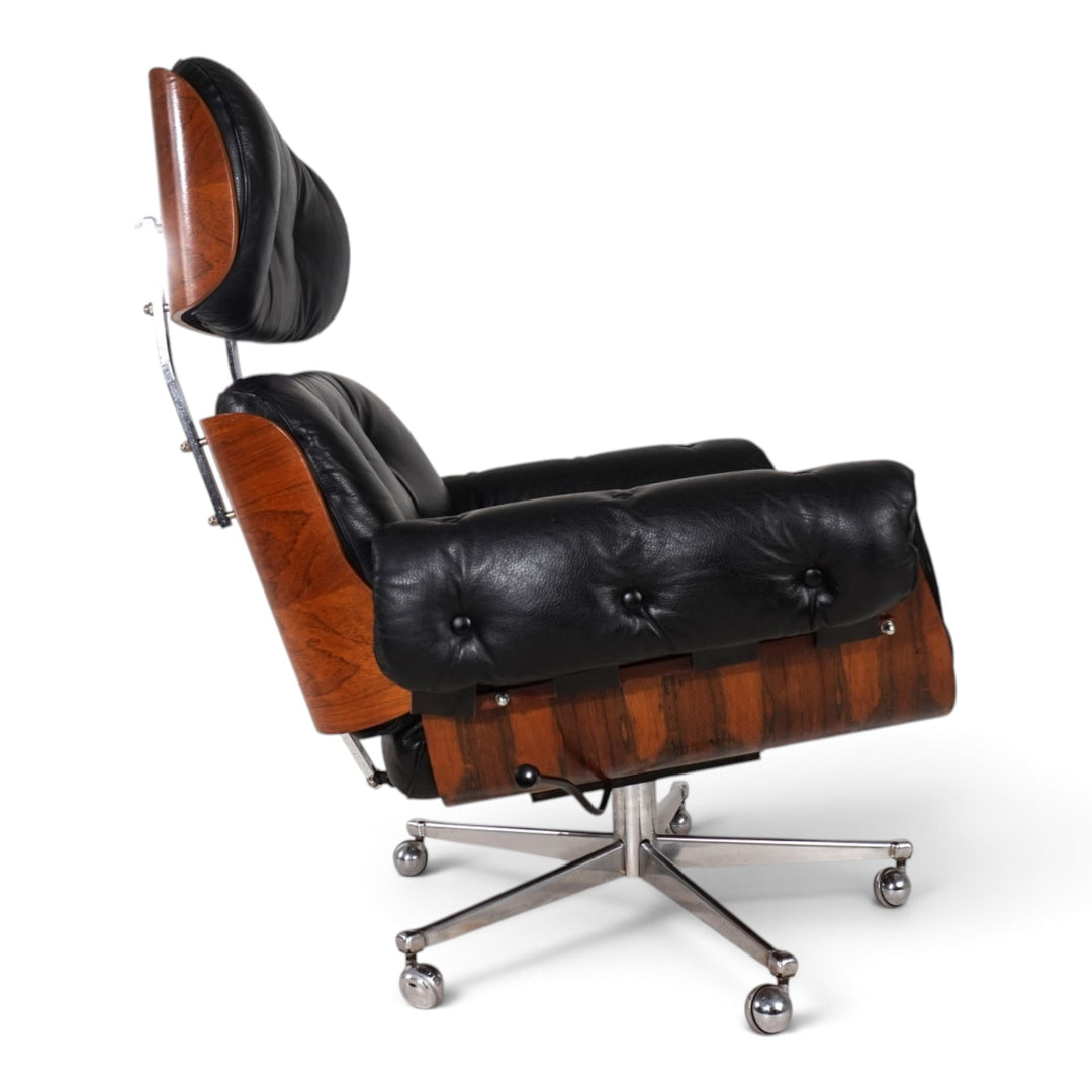 Martin Stoll leather lounge chair for Stoll Giroflex, 1960