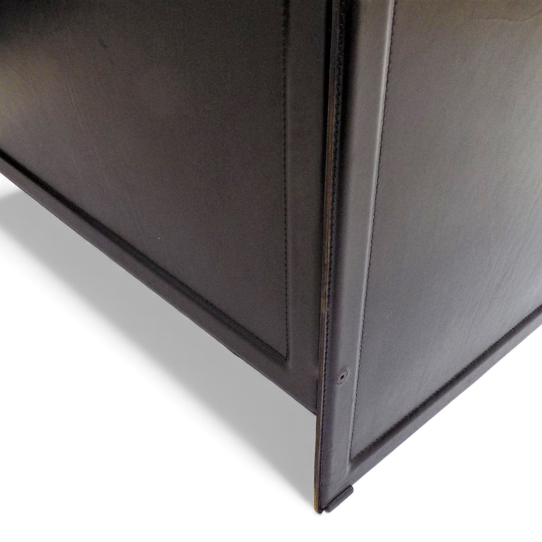 Matteo Grassi Korium KM 3/1 2er Set Leder Clubsessel von Tito Agnoli, 1980