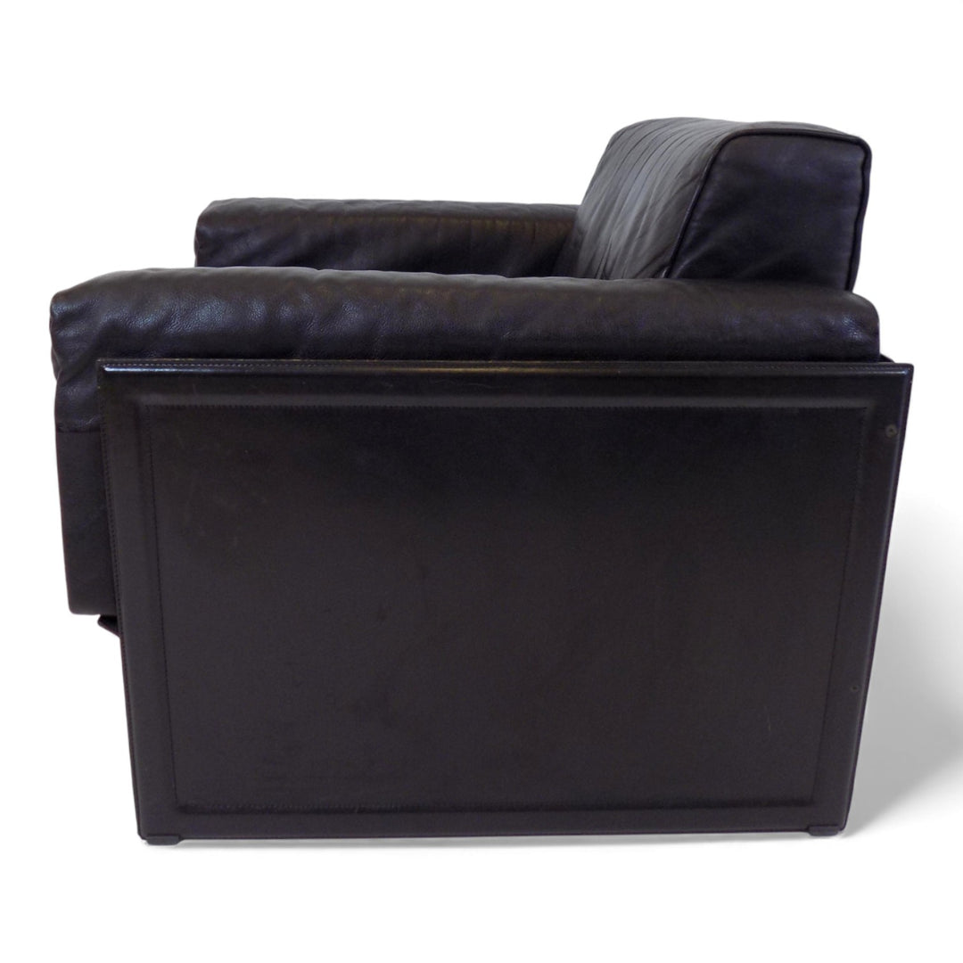 Matteo Grassi Korium KM 3/1 2er Set Leder Clubsessel von Tito Agnoli, 1980